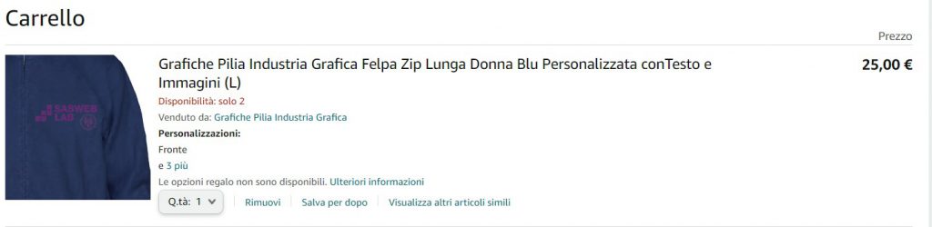 Preventivi Amazon per gadget Sasweb by Alberto Bison - Ourboox.com