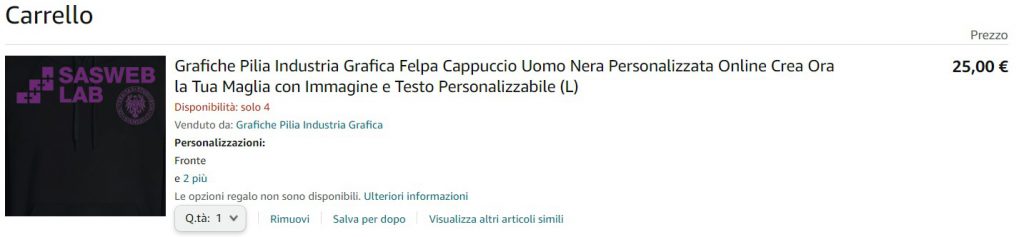 Preventivi Amazon per gadget Sasweb by Alberto Bison - Ourboox.com