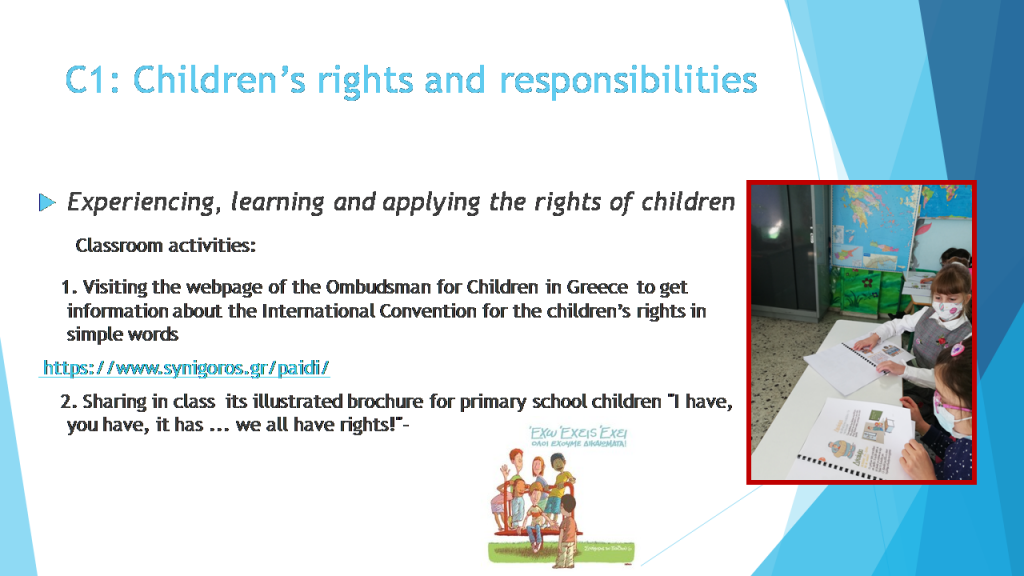 C1: Children’s rights and responsibilitiesActivities within the project by PARASKEVOPOULOU MARIA - Ourboox.com