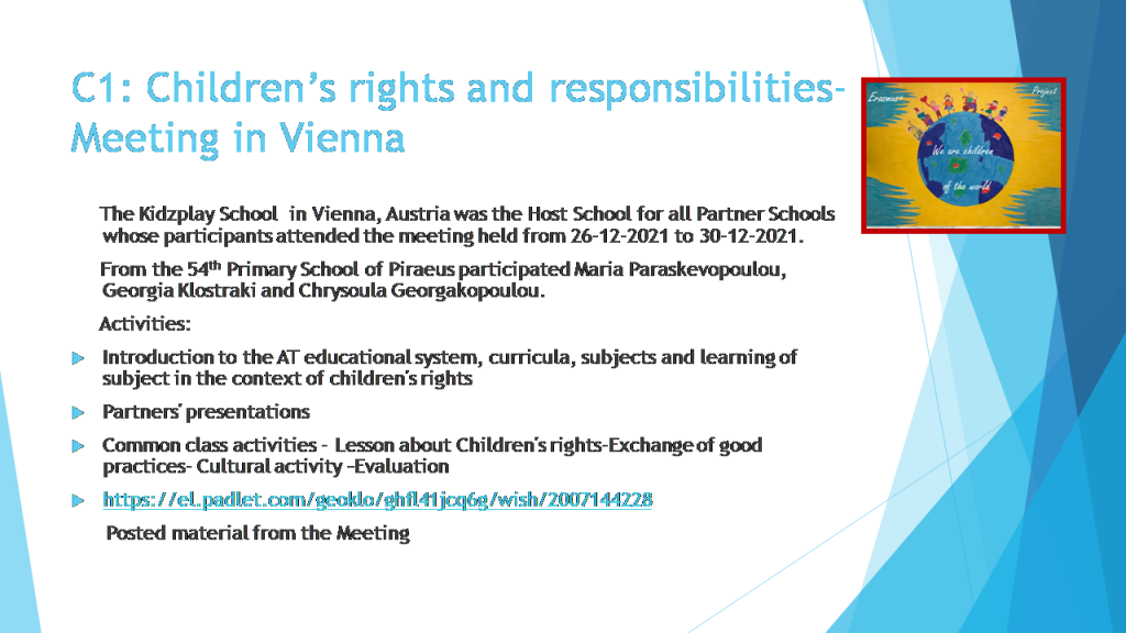 C1: Children’s rights and responsibilitiesActivities within the project by PARASKEVOPOULOU MARIA - Ourboox.com