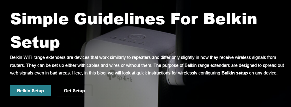 Belkin Setup | Belkin Range Extender Setup | 192.168.206.1