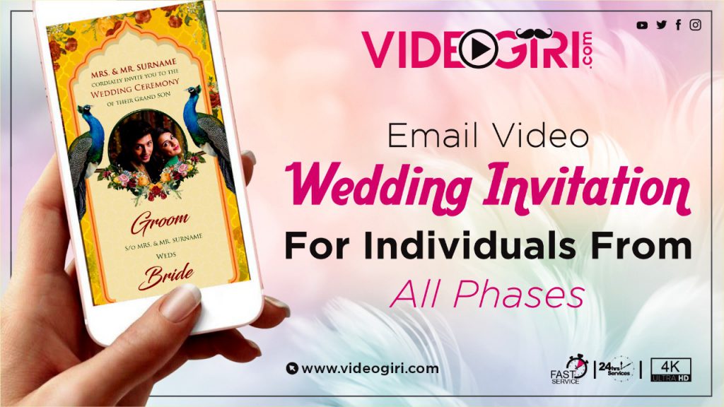 Email Video Wedding Invitation for Individuals from All Phases by Videogiri  - Ourboox.com