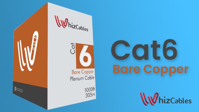 Cat6 Plenum Bare Copper 1000ft cable
