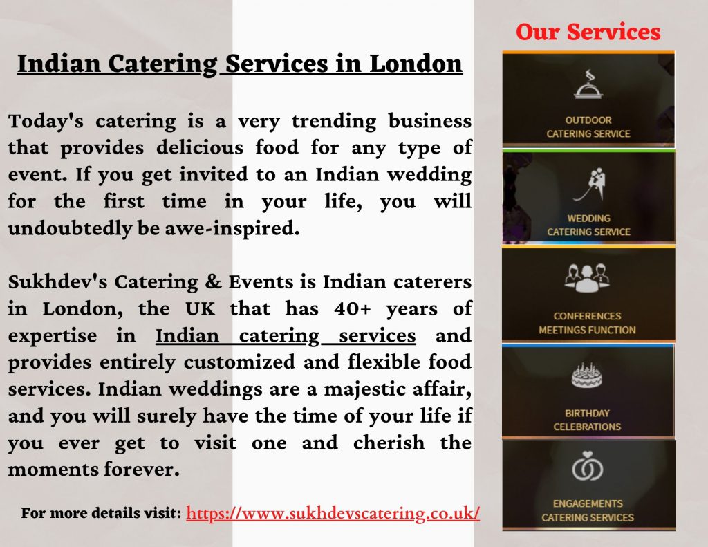 Top Indian Catering Services in London by Sukhdevs Catering - Ourboox.com