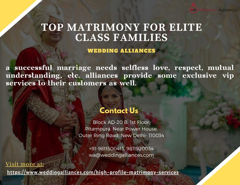 Top Matrimony for Elite Class Families by Wedding Alliances - Ourboox.com