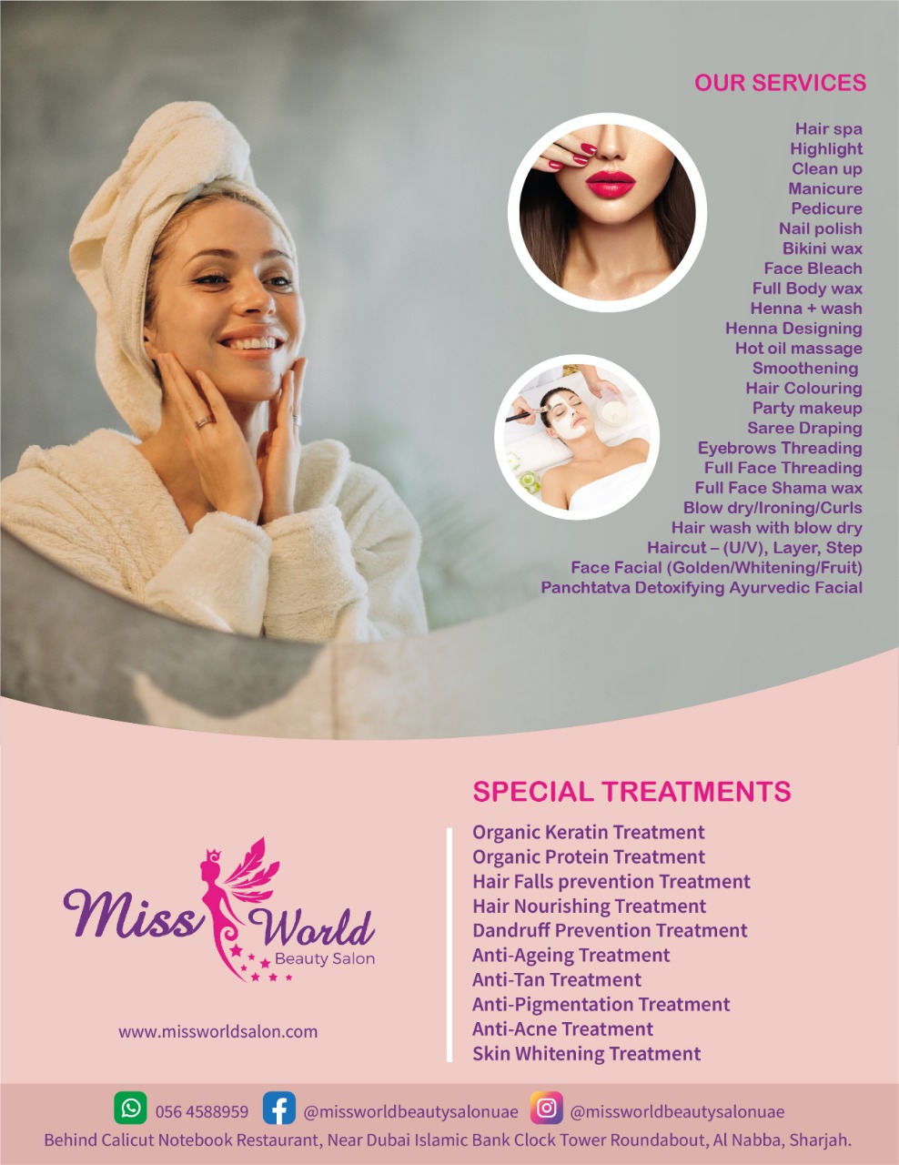 Miss World Beauty Salon, Al Nabba, Sharjah by Miss World Beauty Salon, Al Nabba, Sharjah - Ourboox.com