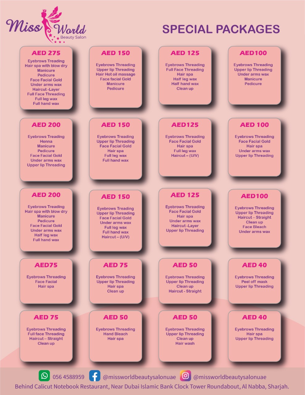 Miss World Beauty Salon, Al Nabba, Sharjah by Miss World Beauty Salon, Al Nabba, Sharjah - Ourboox.com