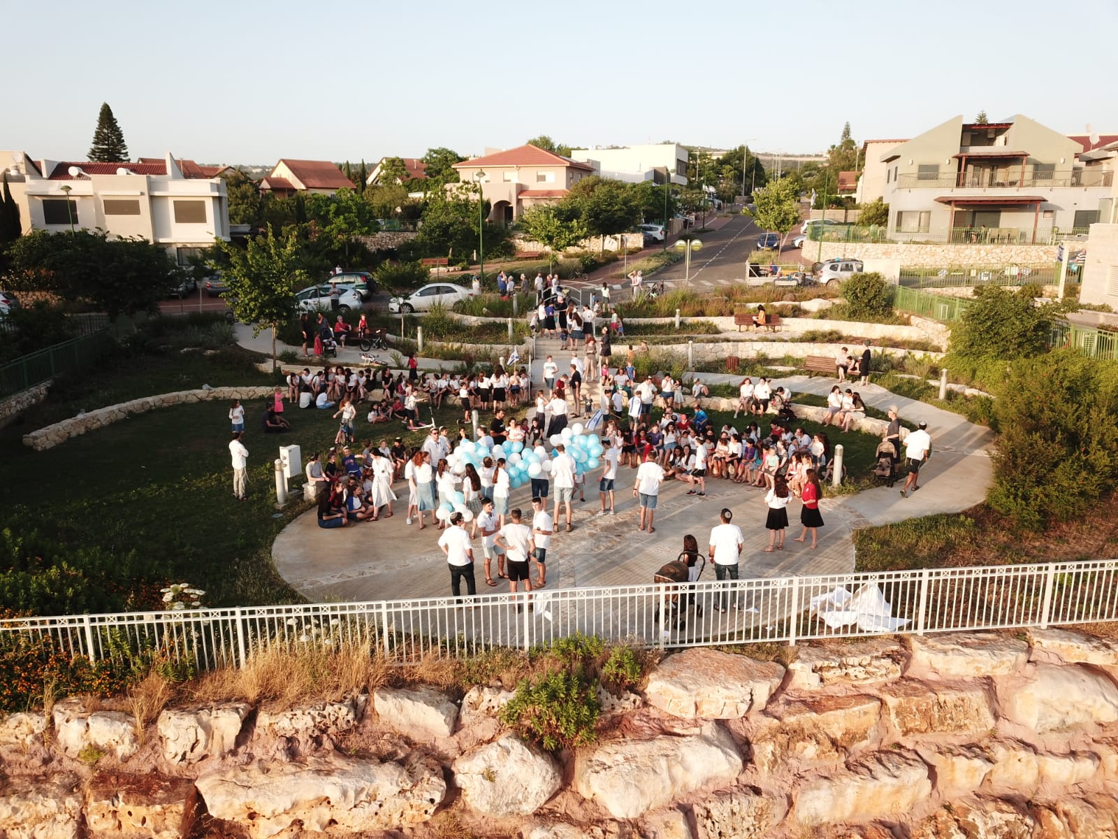 Due to covid19 and the quarantine, the traditional "parade of flags" of Jerusalem day was not allowed so my team at the youth movement in Bnei Akiva- Moreshet did our flag parade in our settlement to make all the civilians dance and sing with Jerusalem even in quarantine! It was amazing, it made everyone so happy!