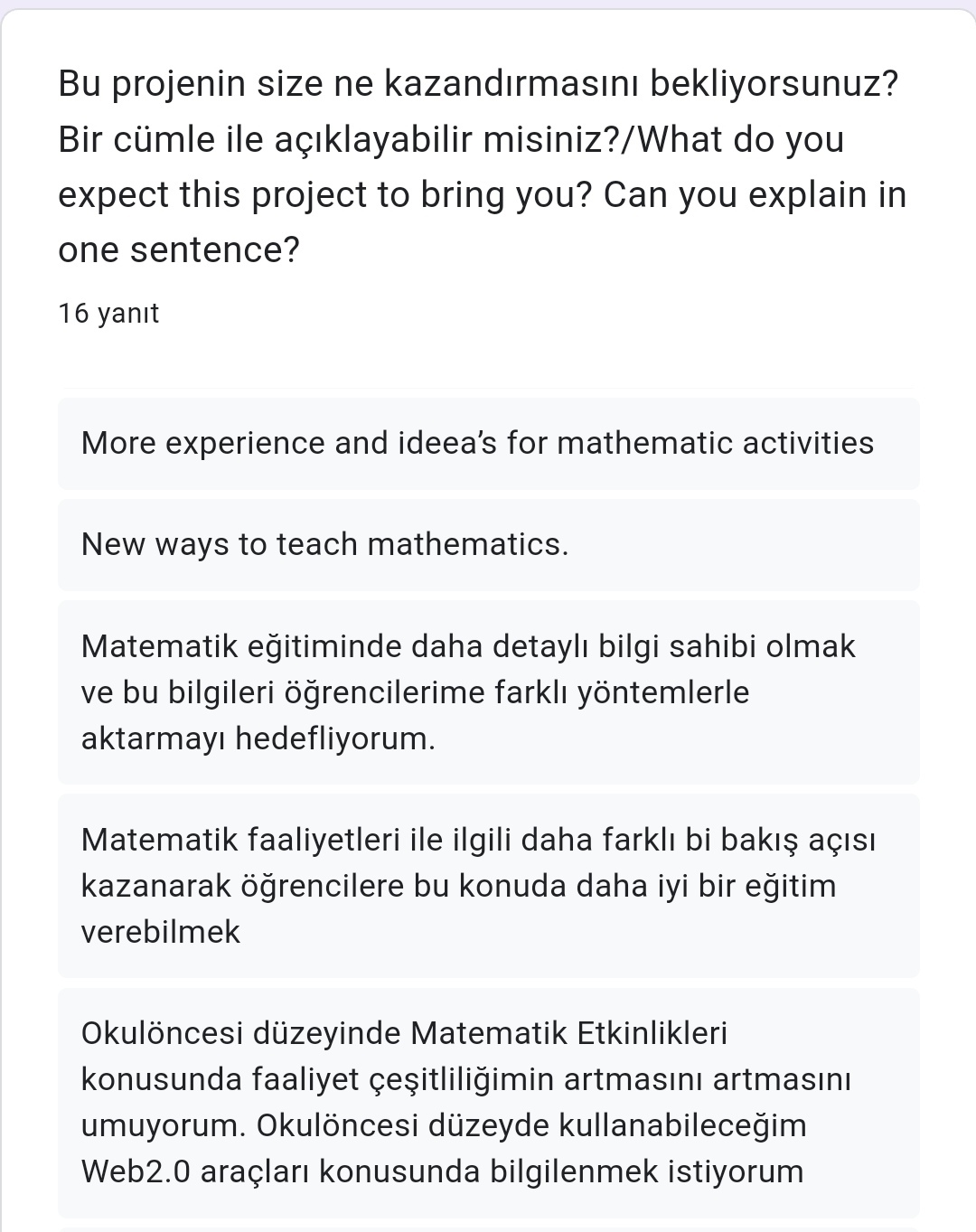MATHEMATICS TIME Öğretmen Ön Anketi / MATHEMATICS TIME Teacher Preliminary Questionnaire  by Fatma Aksoy - Ourboox.com