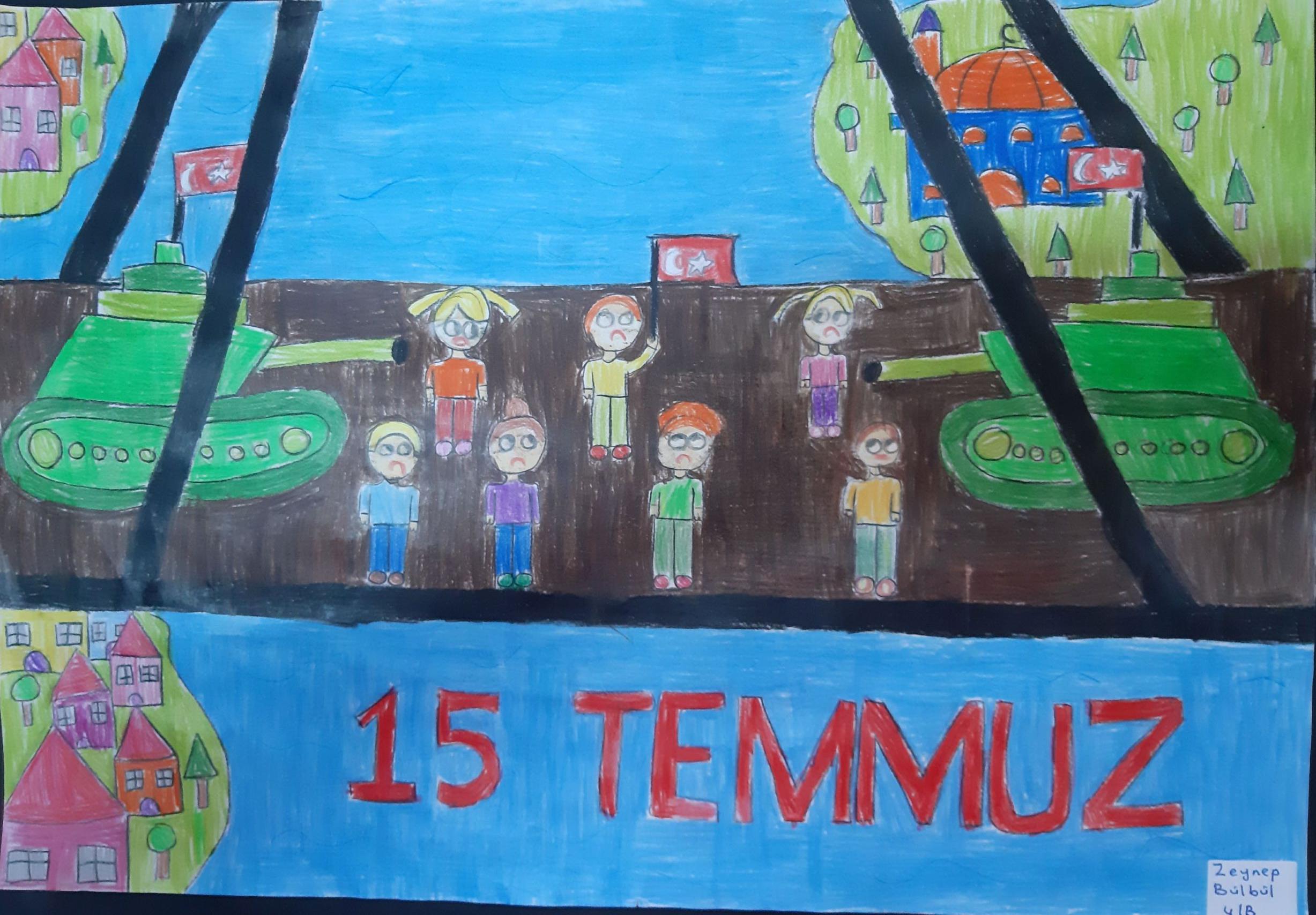 OYAKKENT İLKOKULUNDAN 15 TEMMUZ’A BAKIŞ by OYAKKENT İLKOKULU - Illustrated by 4. sınıf öğrencileri - Ourboox.com