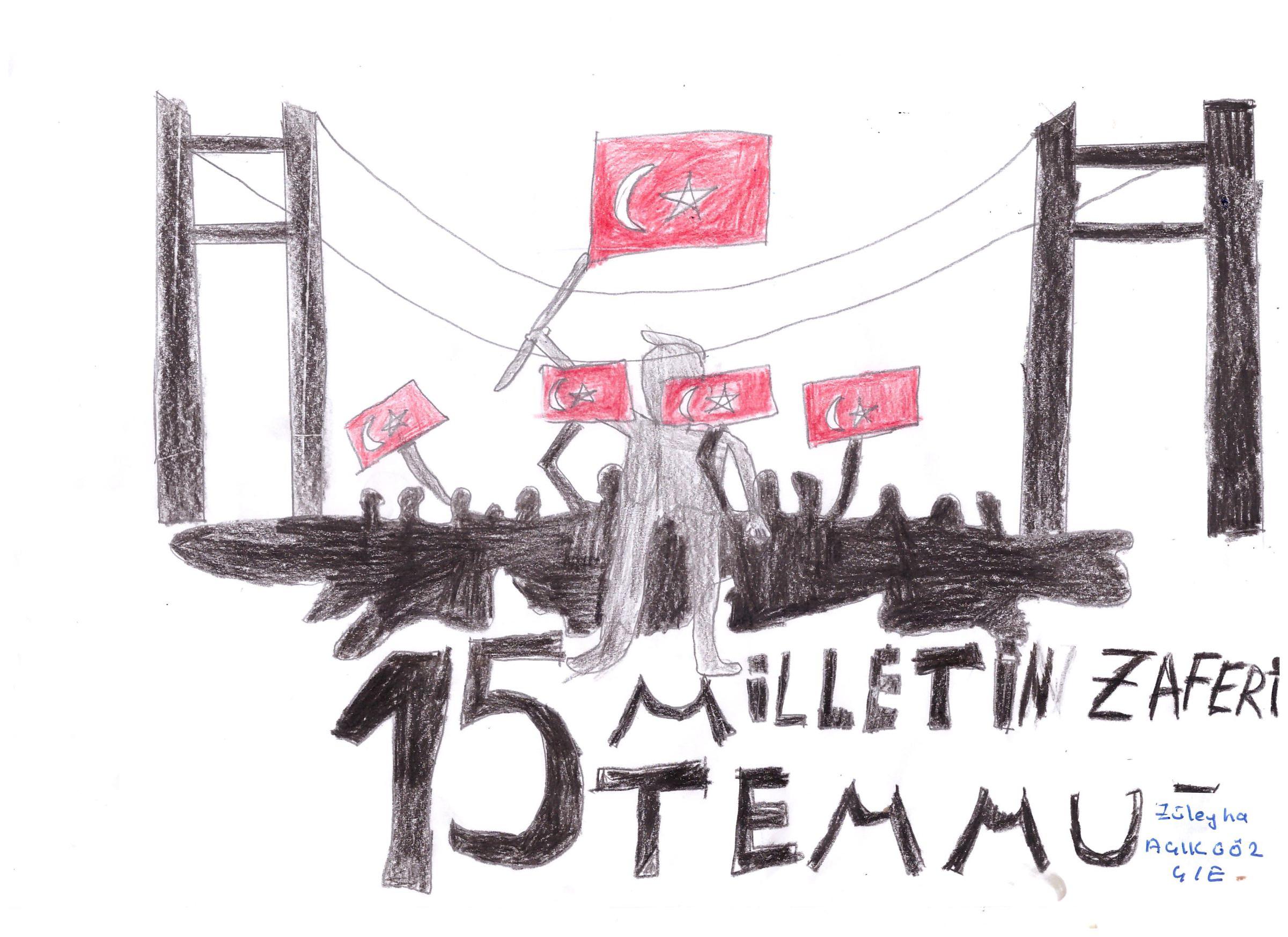 OYAKKENT İLKOKULUNDAN 15 TEMMUZ’A BAKIŞ by OYAKKENT İLKOKULU - Illustrated by 4. sınıf öğrencileri - Ourboox.com