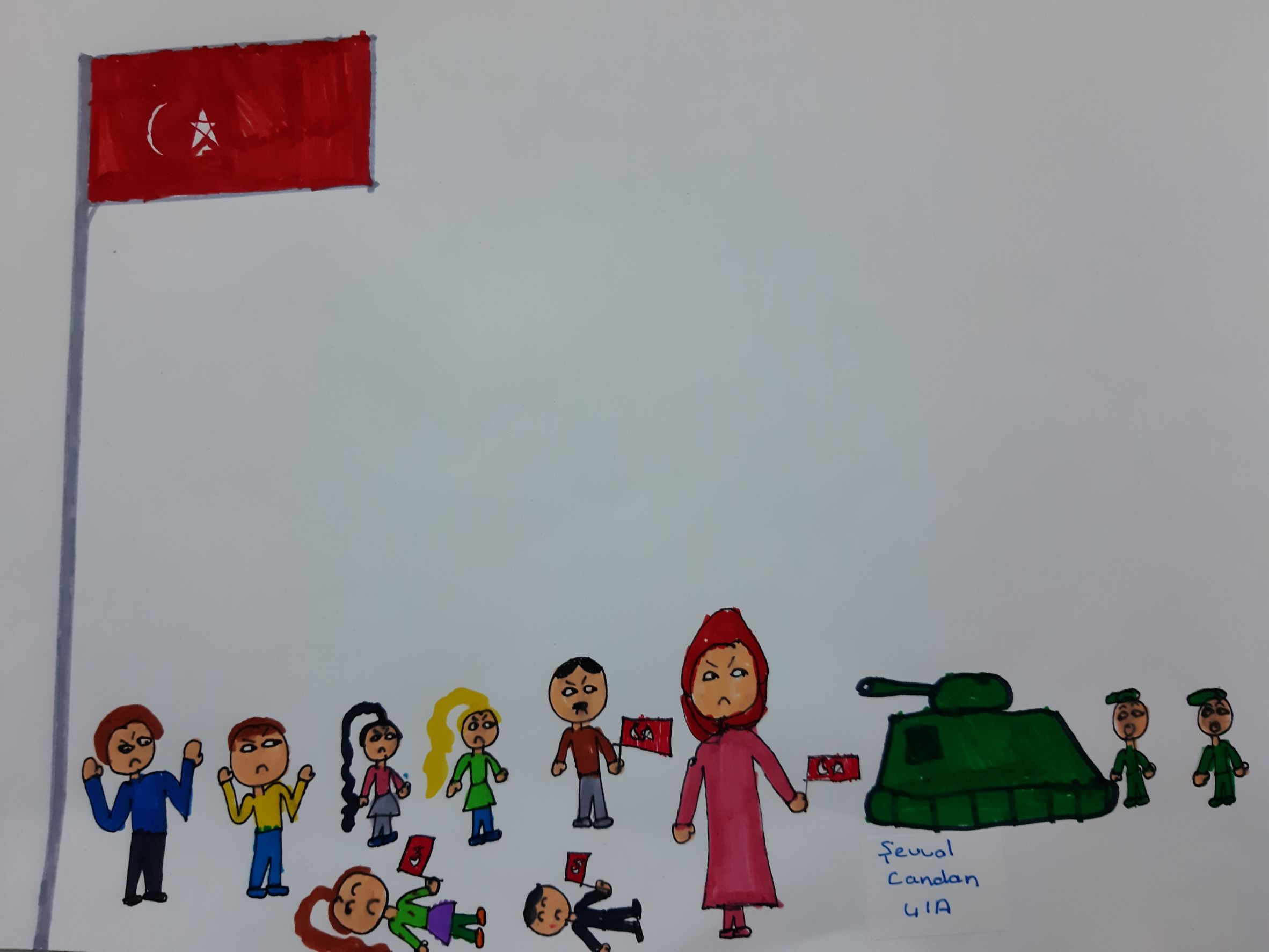 OYAKKENT İLKOKULUNDAN 15 TEMMUZ’A BAKIŞ by OYAKKENT İLKOKULU - Illustrated by 4. sınıf öğrencileri - Ourboox.com