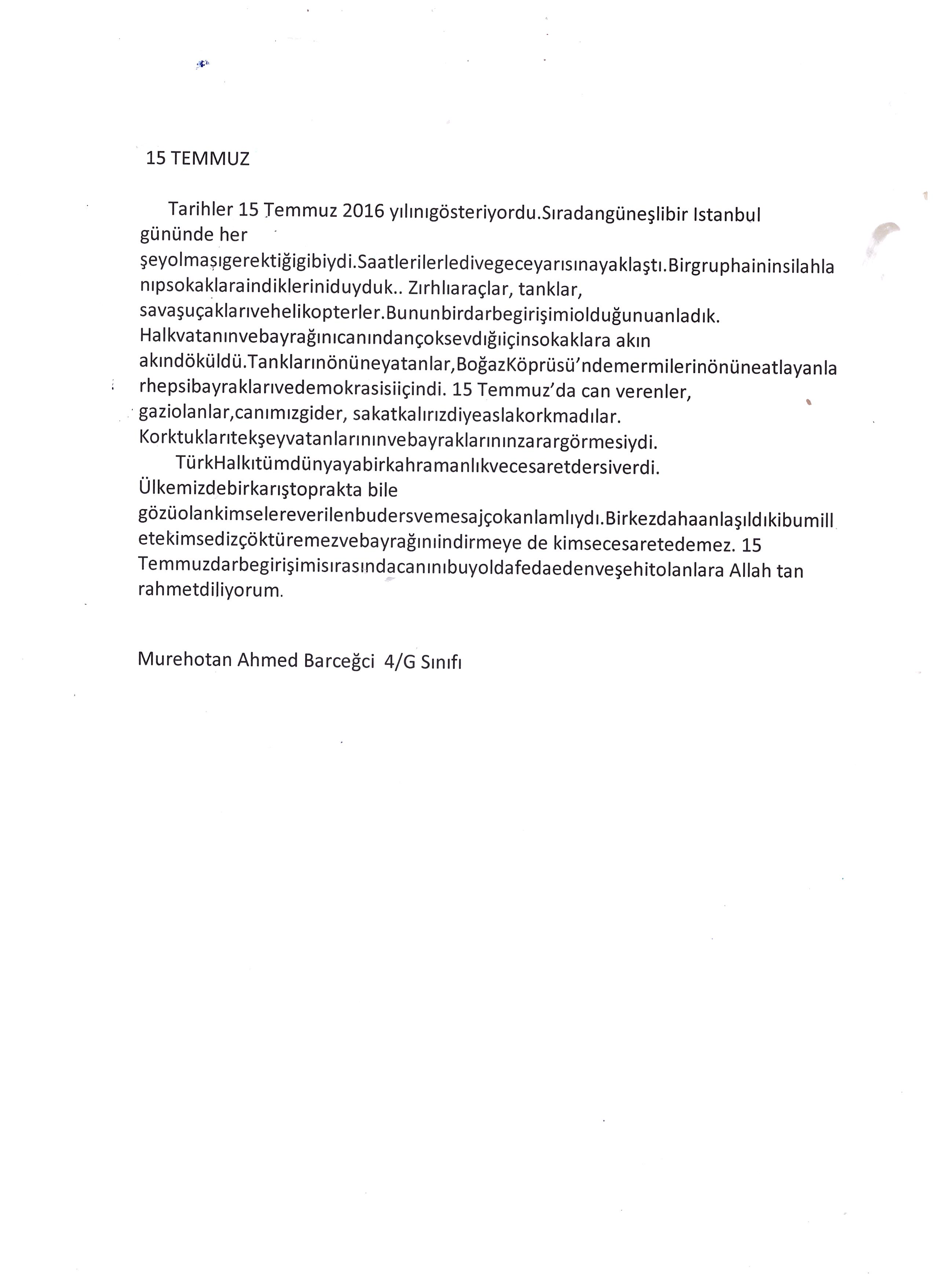 OYAKKENT İLKOKULUNDAN 15 TEMMUZ’A BAKIŞ by OYAKKENT İLKOKULU - Illustrated by 4. sınıf öğrencileri - Ourboox.com