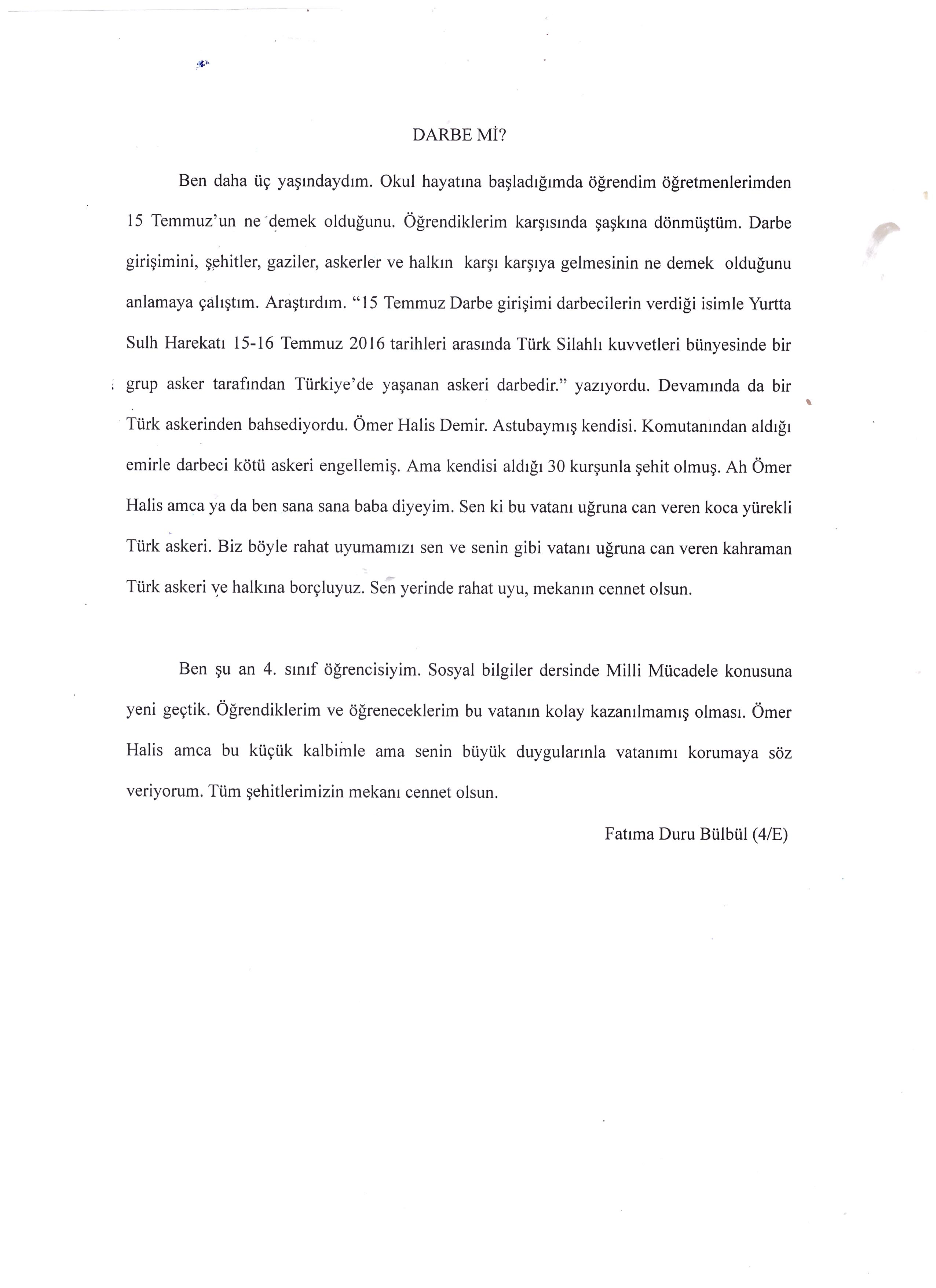 OYAKKENT İLKOKULUNDAN 15 TEMMUZ’A BAKIŞ by OYAKKENT İLKOKULU - Illustrated by 4. sınıf öğrencileri - Ourboox.com