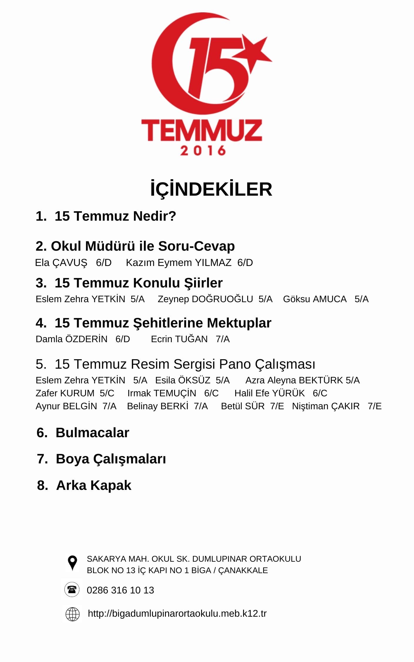 15 Temmuz Çocuk Gazetesi by Ramazan DURMUŞ - Ourboox.com