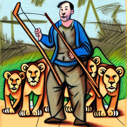 4 האריות הגדולים by dbl tsipi - Illustrated by רומי קזורר כיתה ז