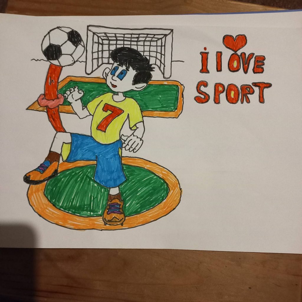 My favourite sport by Olha Shkodych - Illustrated by pupils of second form - Ourboox.com