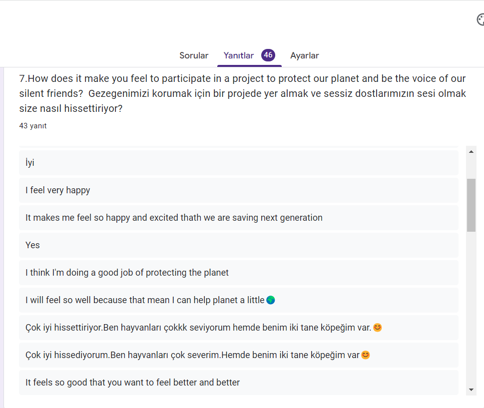 SAVING THE PLANET STUDENT PRE-EVALUATION SURVEY RESULTS by ruya yalcin - Illustrated by Rüya Yalçın - Ourboox.com