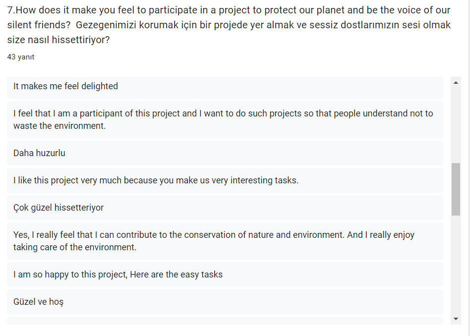 SAVING THE PLANET STUDENT PRE-EVALUATION SURVEY RESULTS by ruya yalcin - Illustrated by Rüya Yalçın - Ourboox.com