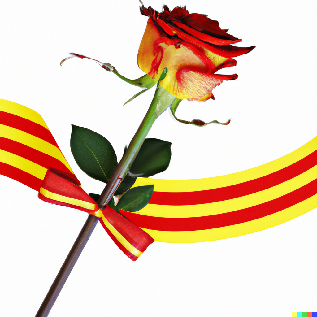 Catalonian story of Sant Jordi by Liad Neeman - Illustrated by DALL-E2, chat GPT - Ourboox.com