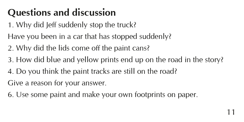 Blue and Yellow prints on the road by zohar - Ourboox.com