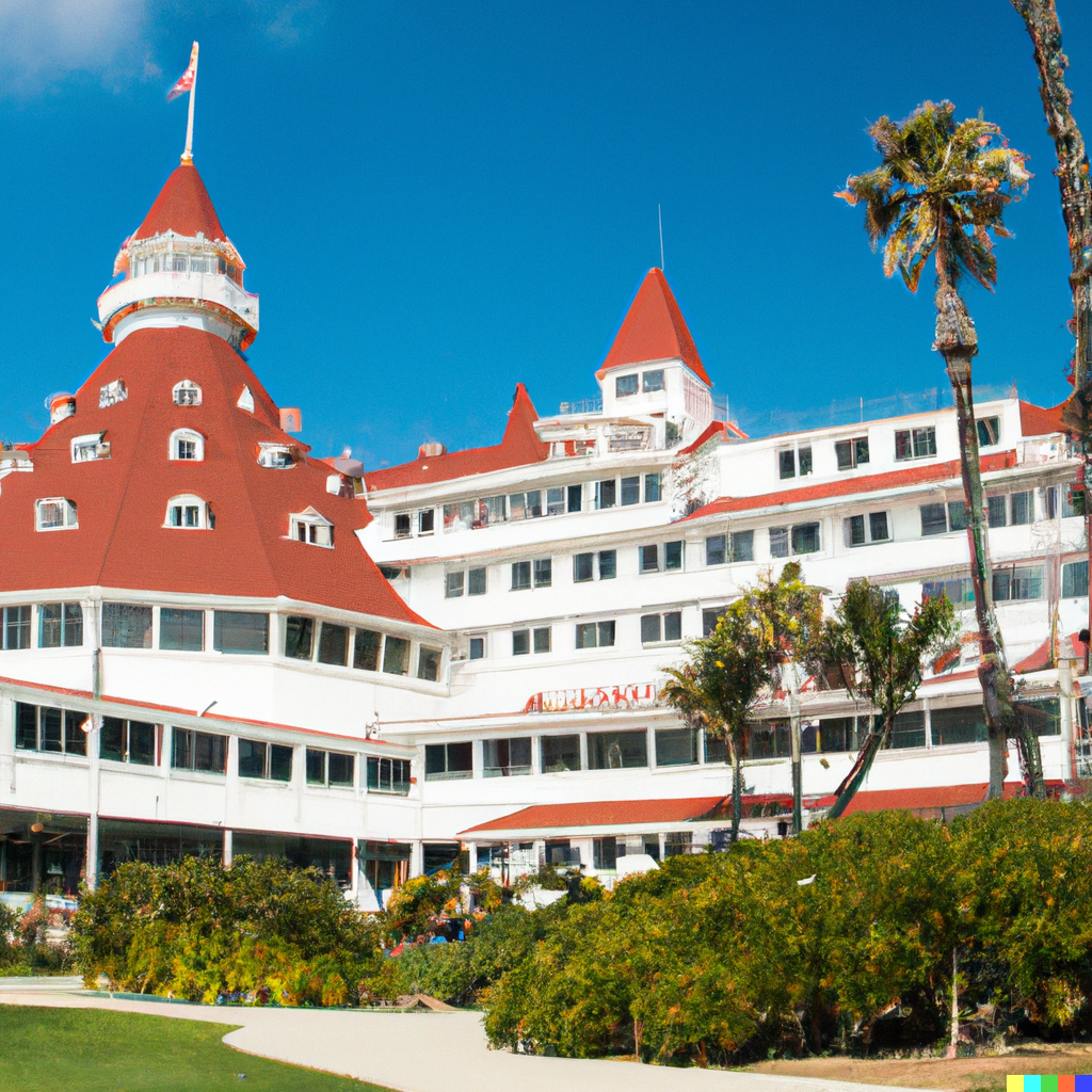 “Coronado Island: A History of Beauty and Luxury” by Liad Neeman - Illustrated by DALL-E 2 - Ourboox.com