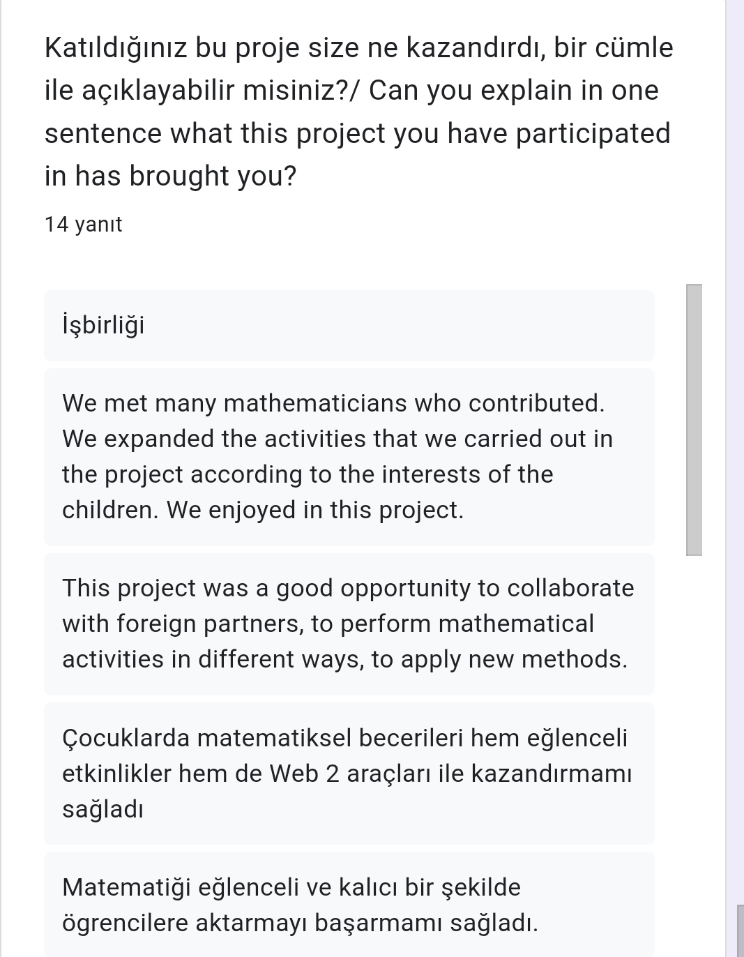 MATHEMATICH TIME öğretmen son anketi /MATHEMATICH TIME teacher final survey by Fatma Aksoy - Ourboox.com