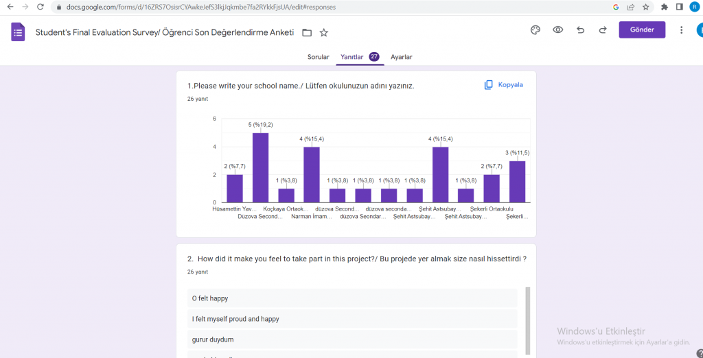 SAVING THE PLANET STUDENT FINAL SURVEY REPORT by ruya yalcin - Illustrated by Rüya Yalçın - Ourboox.com