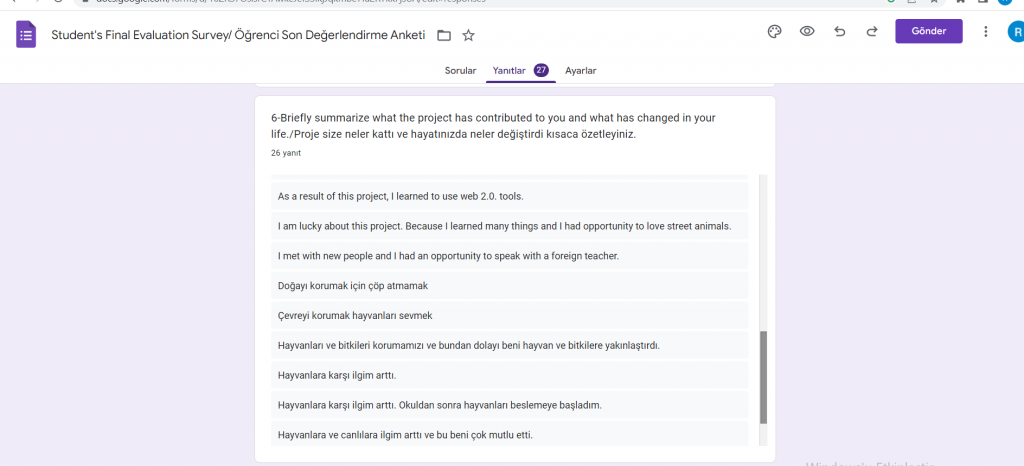 SAVING THE PLANET STUDENT FINAL SURVEY REPORT by ruya yalcin - Illustrated by Rüya Yalçın - Ourboox.com