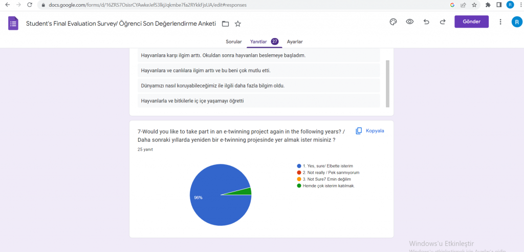 SAVING THE PLANET STUDENT FINAL SURVEY REPORT by ruya yalcin - Illustrated by Rüya Yalçın - Ourboox.com