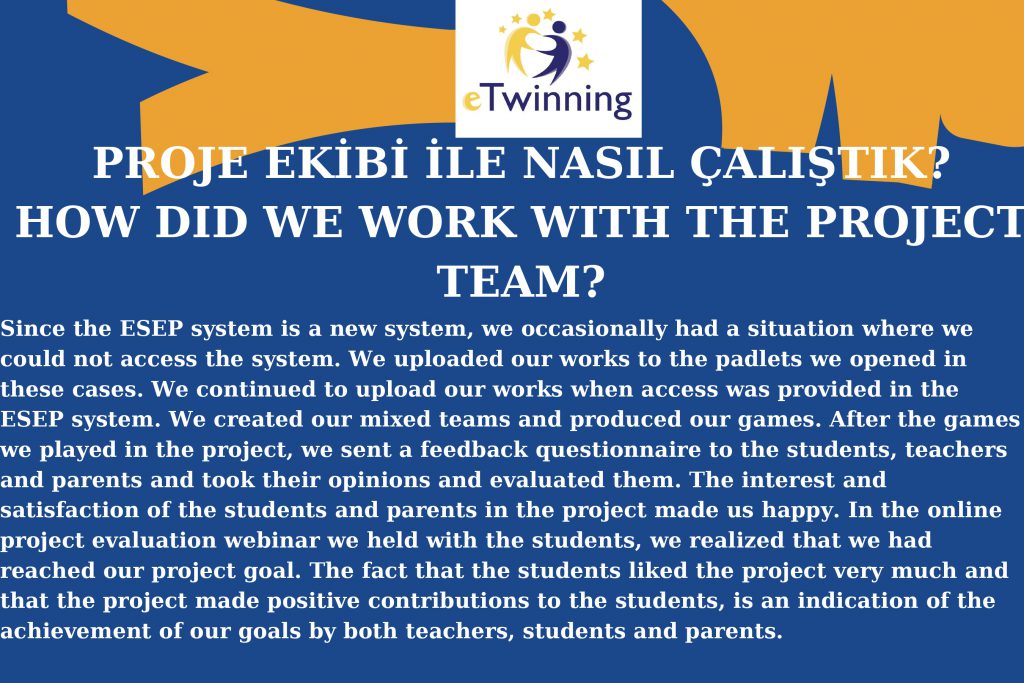 BENİM İÇİMDE OYUN,OYUNUN İÇİNDE BEN (GAME INSIDE ME,ME INSIDE GAME) OUR END OF PROJECT EVALUATION REPORT by GÖKTEN ULUSAL - Ourboox.com