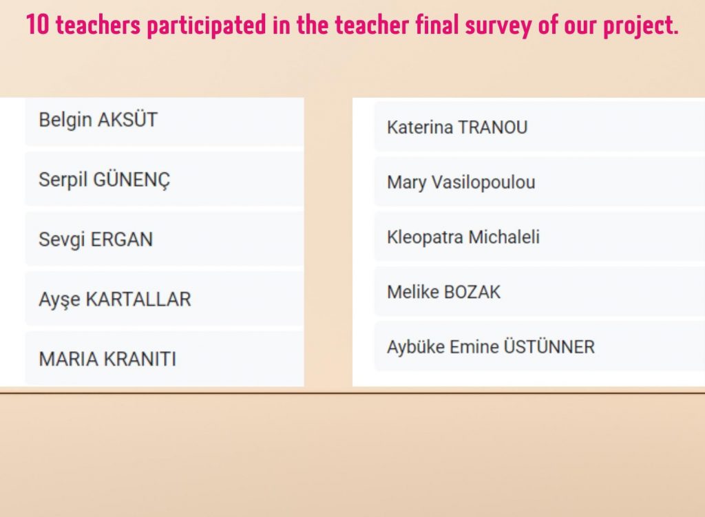 Teacher Survey Comparison /Öğretmen Anket Karşılaştırması by Belginaksut - Ourboox.com