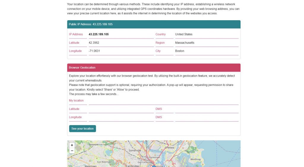 MyLocationNow.io is a user-friendly web application designed to provide individuals and businesses with precise information about their current location.