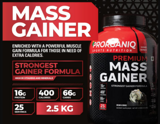 Buy #1 Mass Gainers & Weight Gainers in India – Prorganiq by massgainerprotein - Ourboox.com