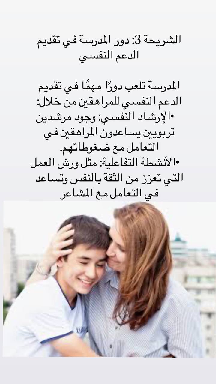 دور المدرسة في دعم المراهقين by Jaber Ansar - Ourboox.com