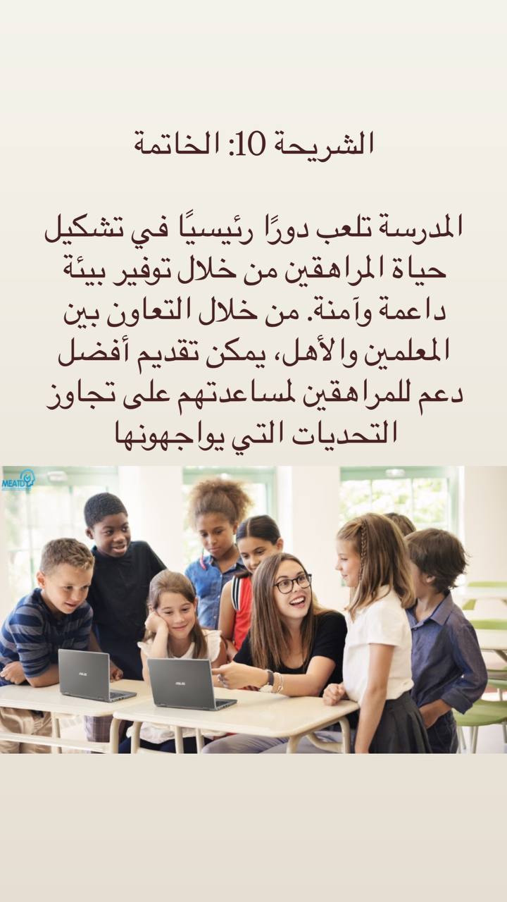 دور المدرسة في دعم المراهقين by Jaber Ansar - Ourboox.com