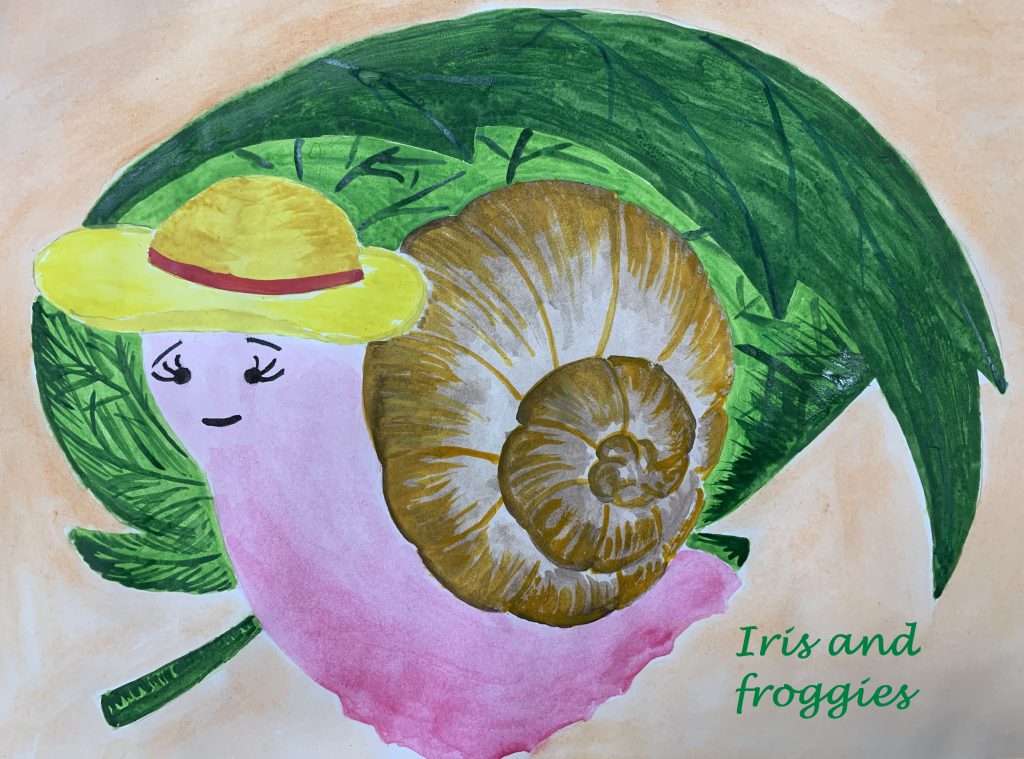 Iris and froggies by Oksana Havrylenko - Illustrated by Oksana Havrylenko - Ourboox.com
