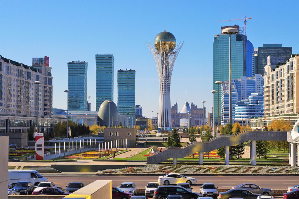 Baiterek s a monument and observation tower in Astana, the capital city of Kazakhstan. A tourist attraction popular with foreign visitors and Kazakhs, it is emblematic of the city, which became capital of the country in 1997. The tower is located on Nurjol Boulevard, and is considered a symbol of post-independence Kazakhstan.