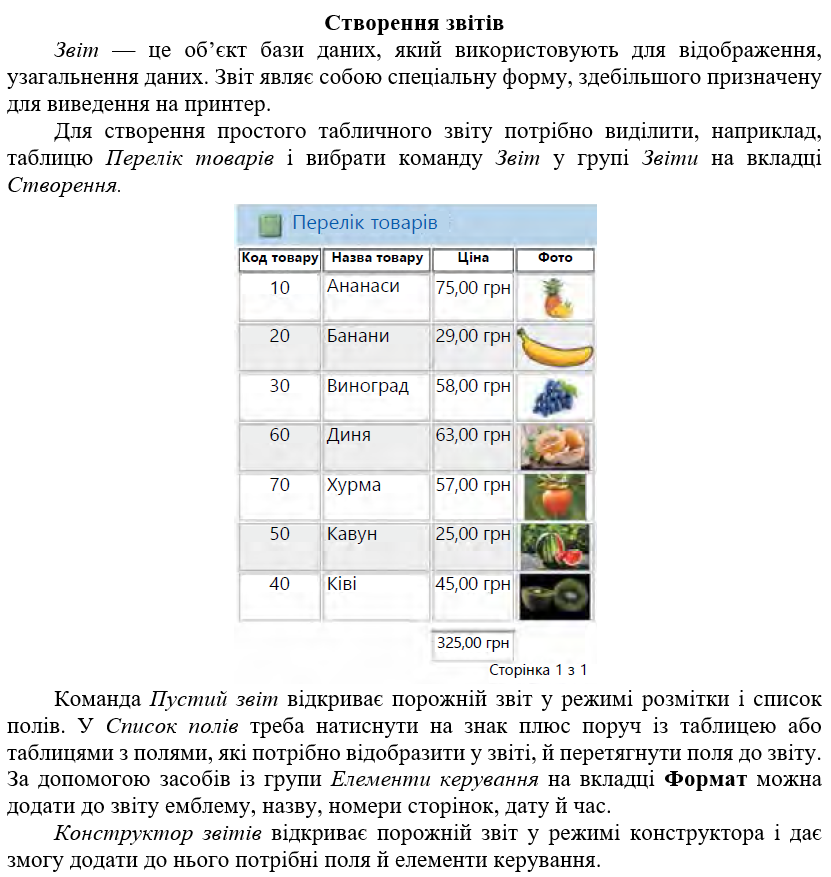 Інформатика. Розділ “Системи керування базами даних” by Kostuikova Kateryna - Illustrated by Катерина Станіславівна Костюкова - Ourboox.com