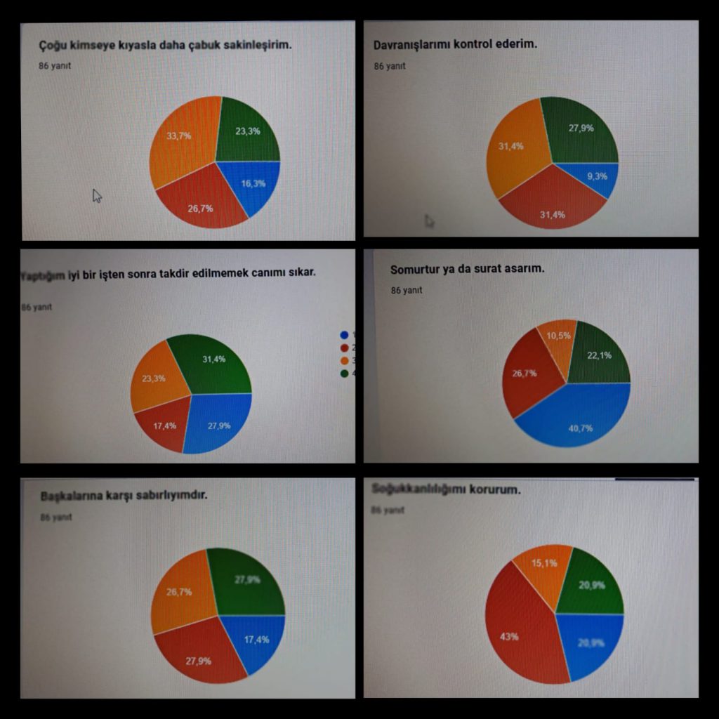 ANKET ÇALIŞMAMIZA 86 ÖĞRENCİ KATILDI