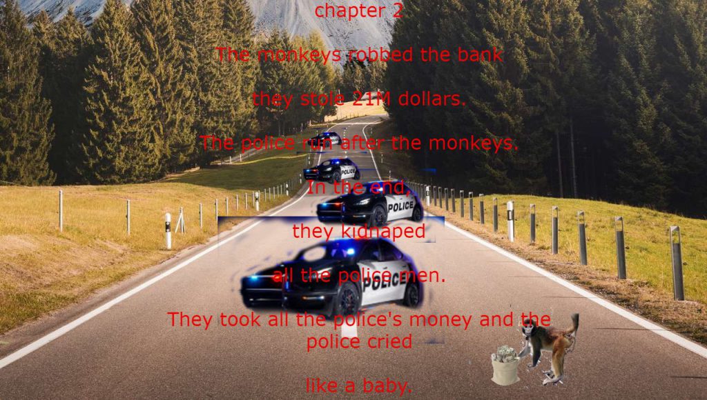 The monkeys and the boy by Davidi - Ourboox.com