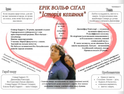 Ерік Сігал “Історія кохання” by Mira - Illustrated by Крапотка Мирослава, 10-А - Ourboox.com