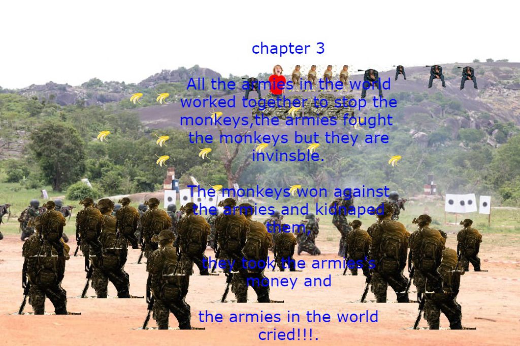 The monkeys and the boy by Davidi - Ourboox.com