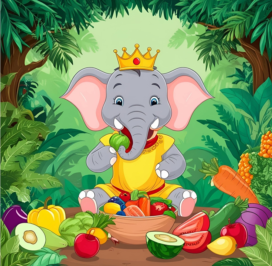 Oburşah Sağlıklı Besleniyor by yaşam hayat Şen - Illustrated by Obeziteyle Mücadele ve Doğru Beslenme Proje Ekibi - Ourboox.com