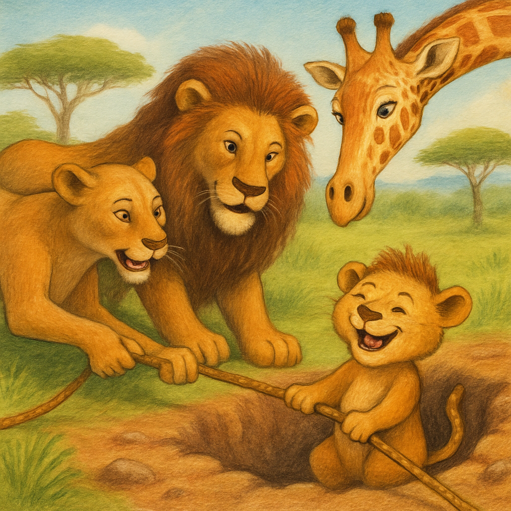 الشَّبَلُ لِيمُو وَالْحُفْرَةُ الْكَبِيرَةُ by Adnan Family - Illustrated by Sora & Chat Gpt AI - Ourboox.com