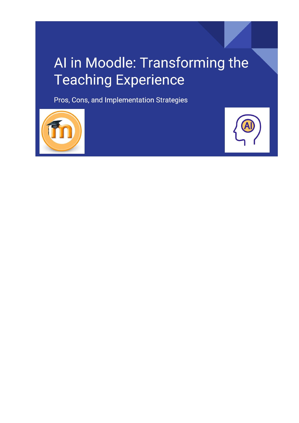 My Journy: Moodle with AI in Mind by Iryna Pavliuk - Ourboox.com