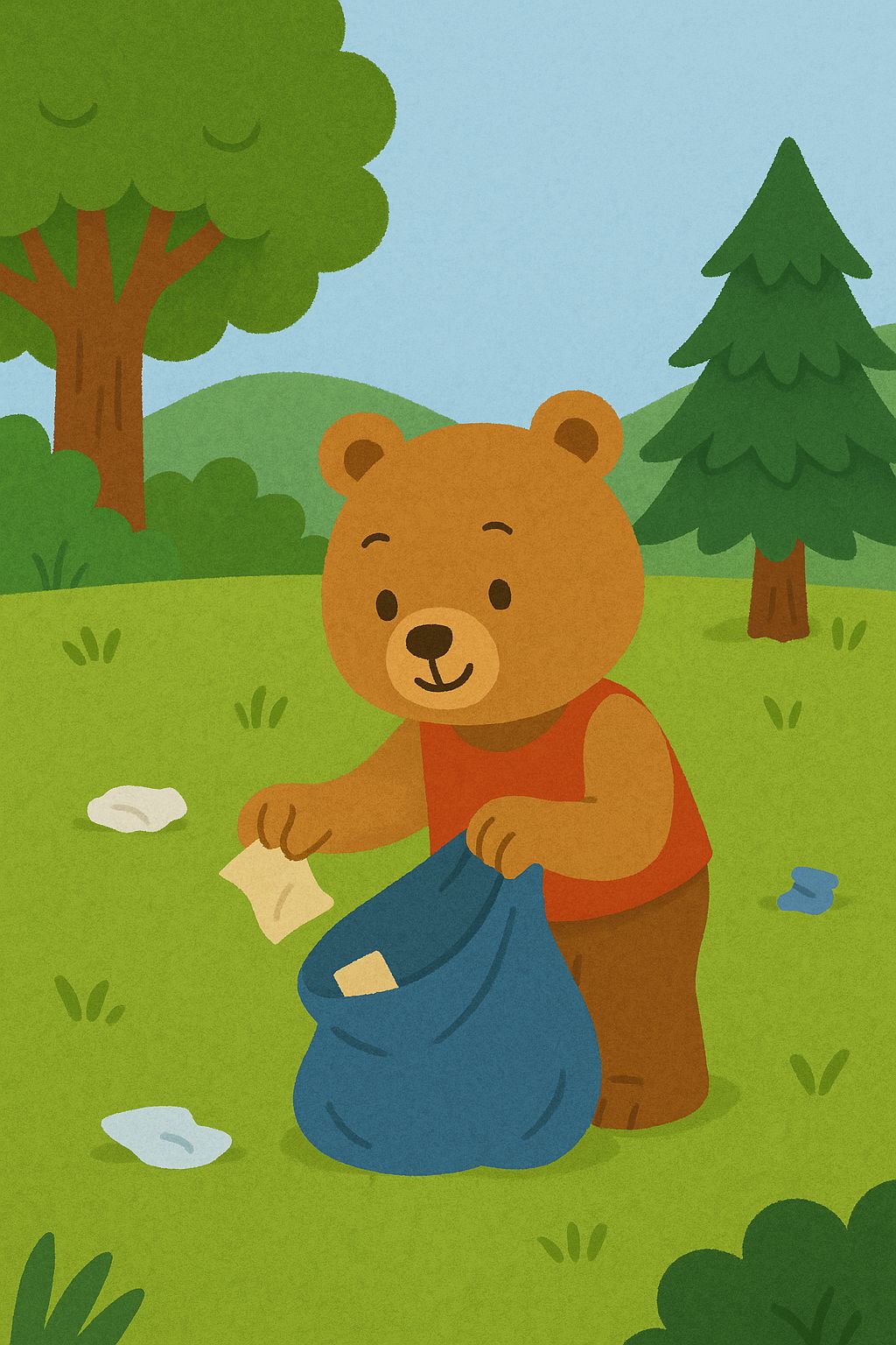 Minik Ayı Ormanda Temizlik Yapıyor by adem çeçan - Illustrated by Arda Akıncan- Zeynep Aldanmaz- Hatice Kübra Taş- Adem Çeçan - Ourboox.com