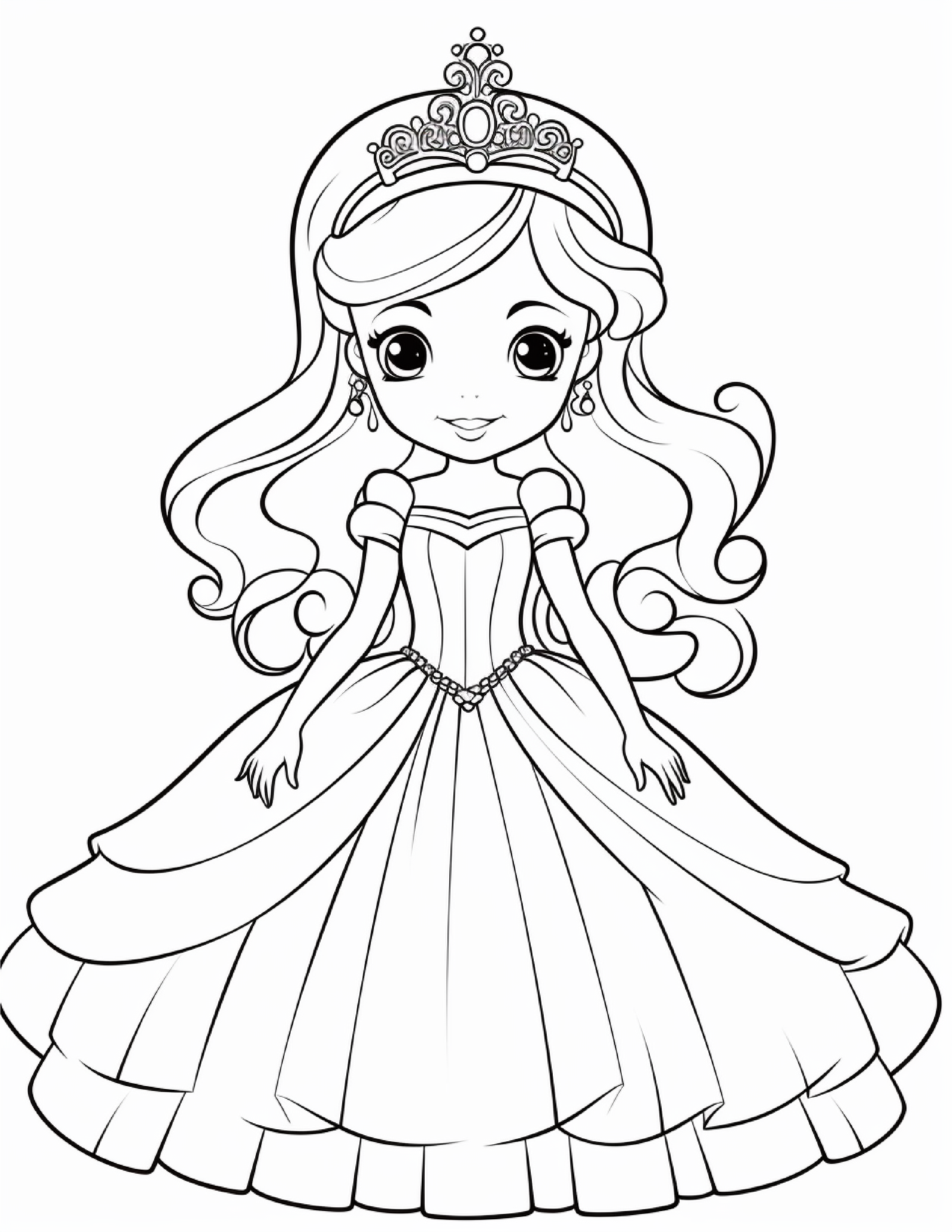 Coloring Pages 50 Princesses by Maryna - Ourboox.com