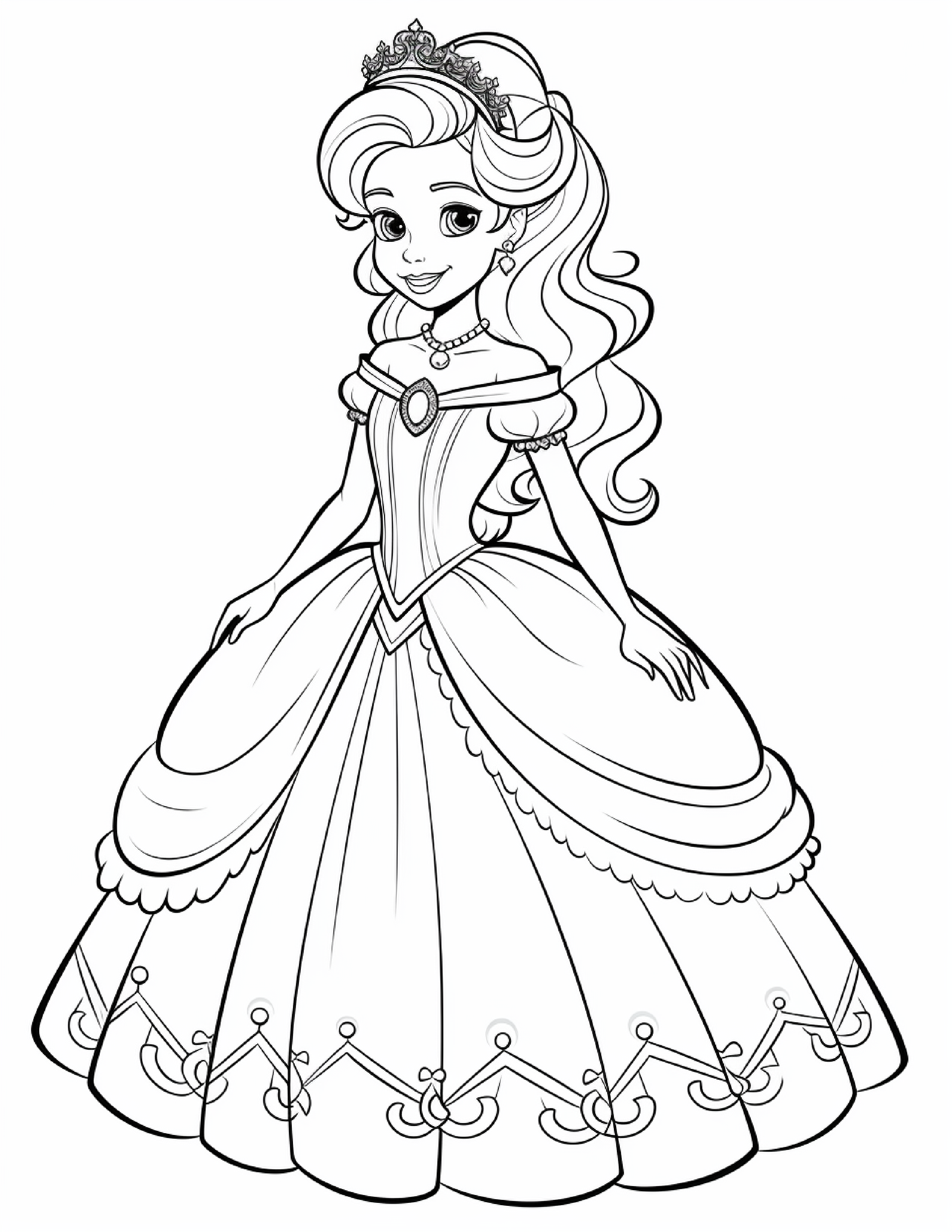 Coloring Pages 50 Princesses by Maryna - Ourboox.com