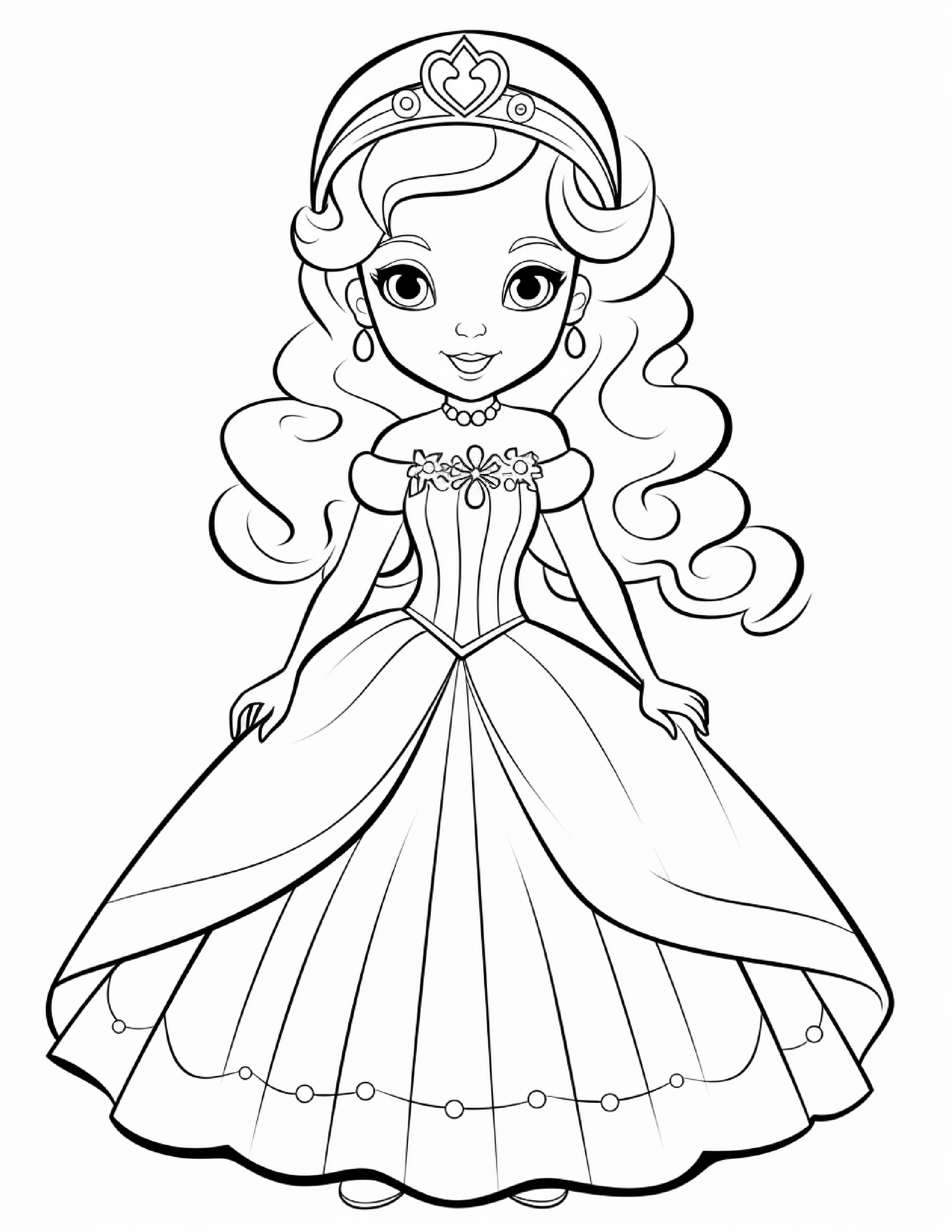 Coloring Pages 50 Princesses by Maryna - Ourboox.com